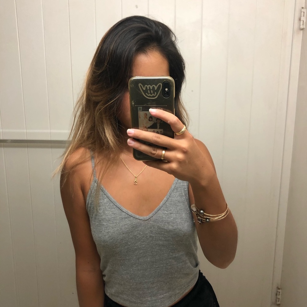 Brandy Melville gray tank top